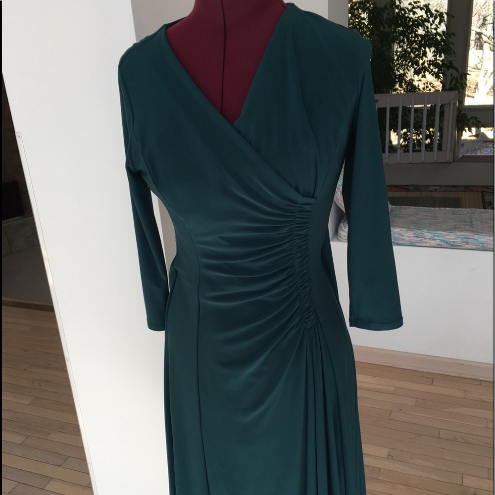 Bluish green asymmetric dress from Evan Picone